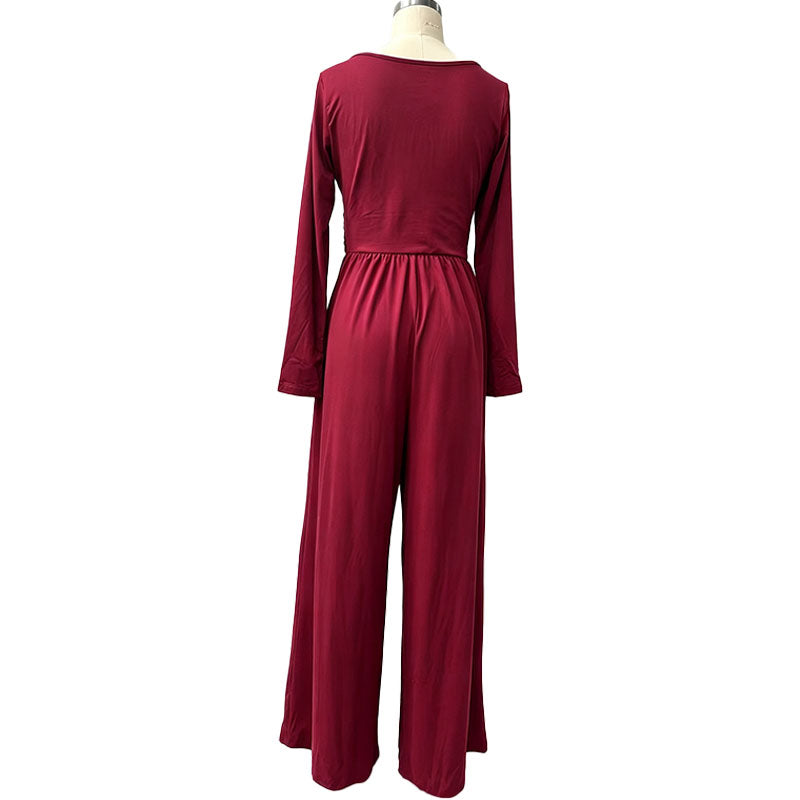 Emilie's Boutique ™ long sleeves wide-leg jumpsuit