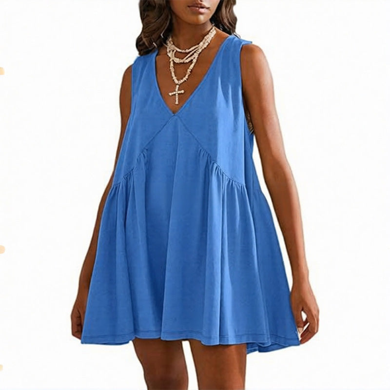 Emilie's Boutique ™  V-Neck Loose-Fit Sleeveless Dress