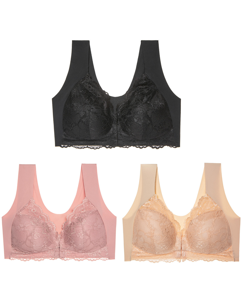 Emilie's Boutique ™ Plunge Lace Non-Steel Ring Bra