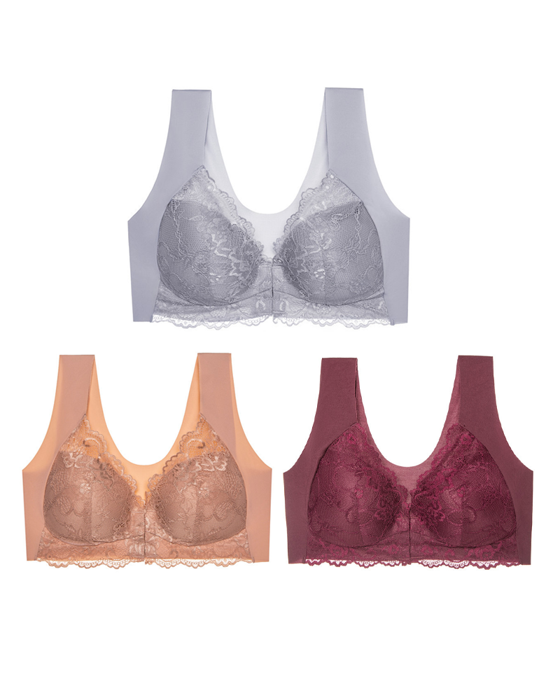 Emilie's Boutique ™ Plunge Lace Non-Steel Ring Bra