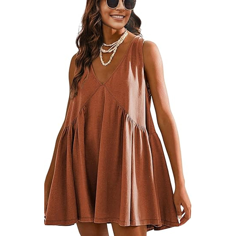 Emilie's Boutique ™  V-Neck Loose-Fit Sleeveless Dress