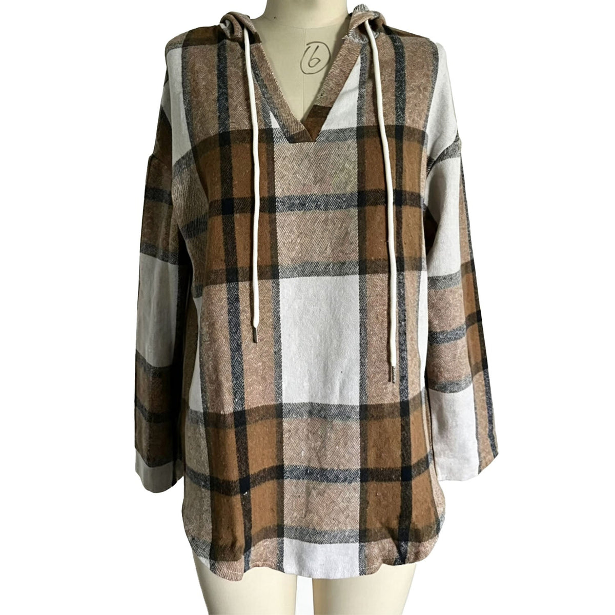Emilie's Boutique ™ Casual Plaid Long-Sleeve Hoodie