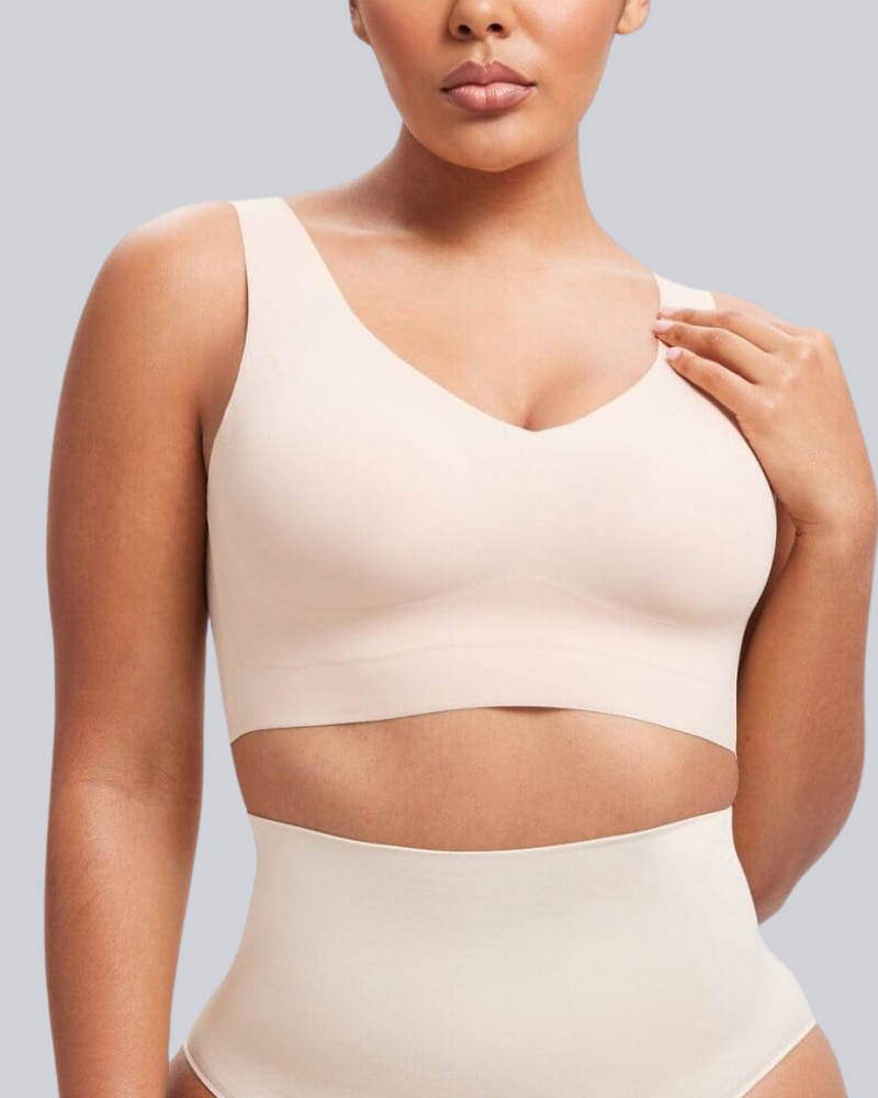 Emilie's Boutique ™ Wireless Back Smoothing V-Neck Tank Bra