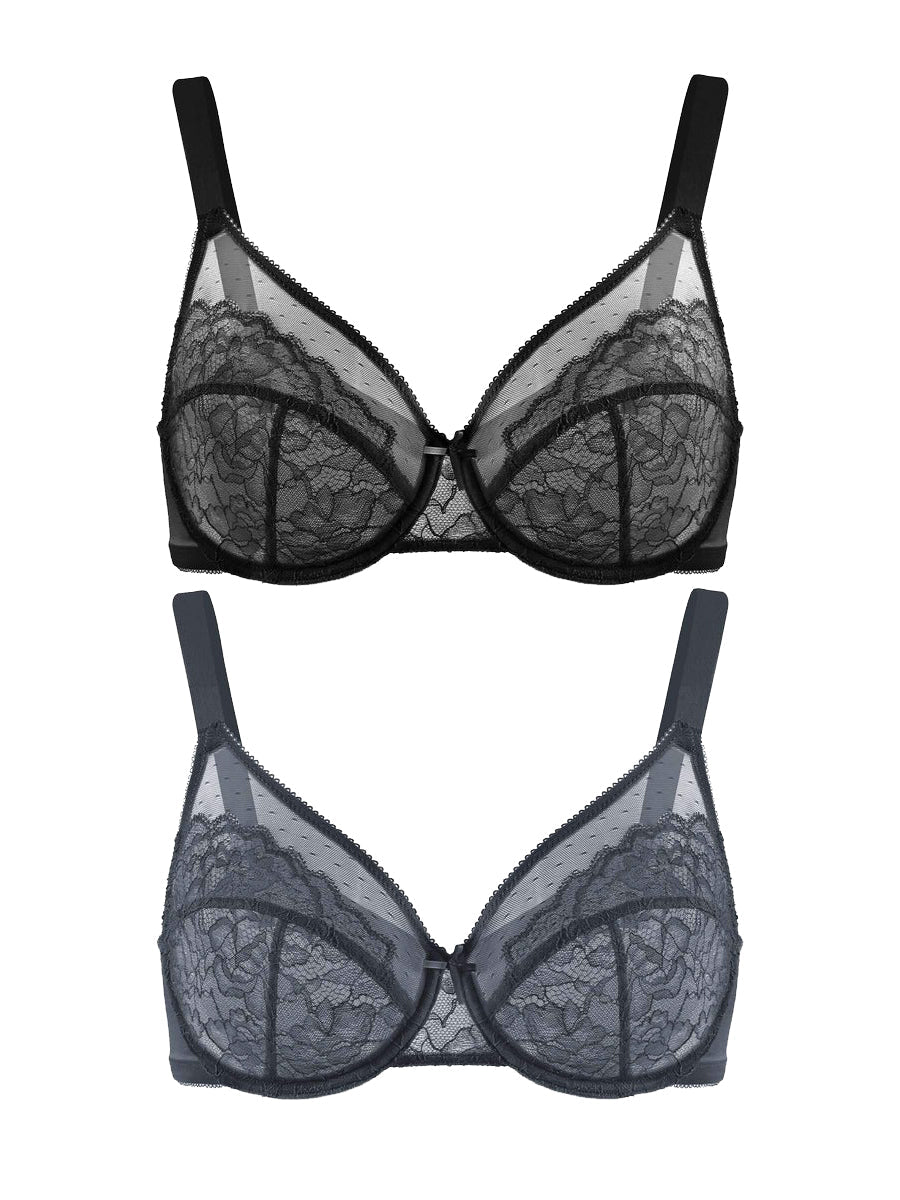 Emilie's Boutique ™ Plus Size Bras for Women Full Coverage Back Fat Underwire Minimizer Bras