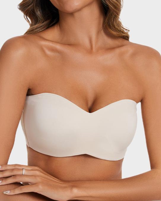 Emilie's Boutique ™ [2-Pack] Full Support Non-Slip Convertible Bandeau Bra