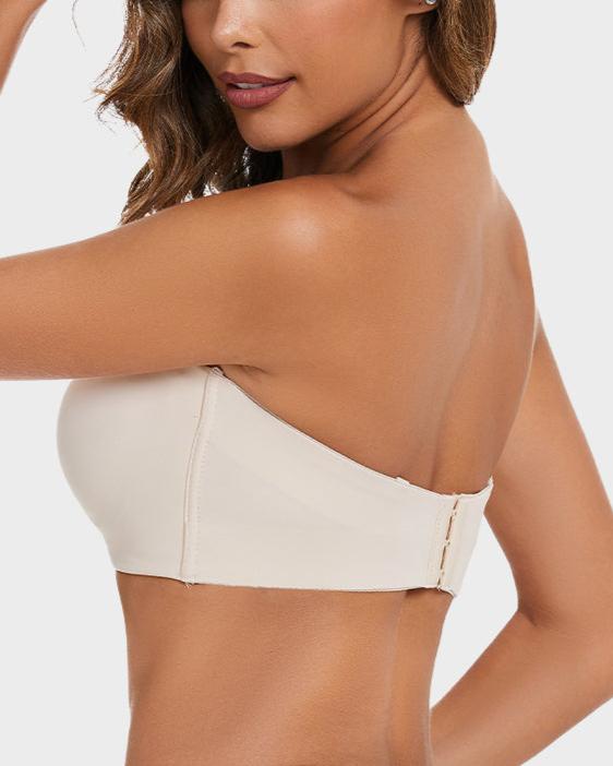 Emilie's Boutique ™ Full Support Non-Slip Convertible Bandeau Bra - Cream