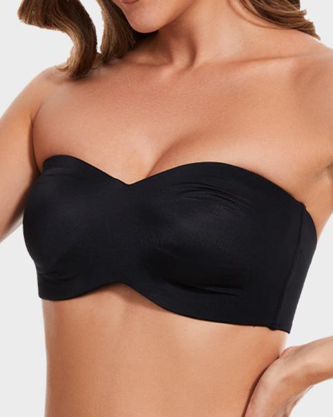 Emilie's Boutique ™ [2-Pack] Full Support Non-Slip Convertible Bandeau Bra