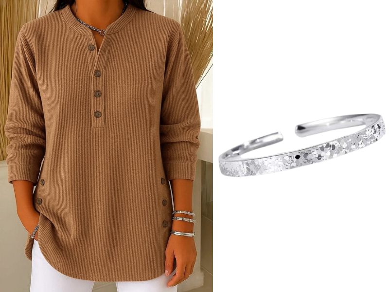 💃Women's Solid Color Crew Neck Long Sleeve Casual Loose Knit Pullover