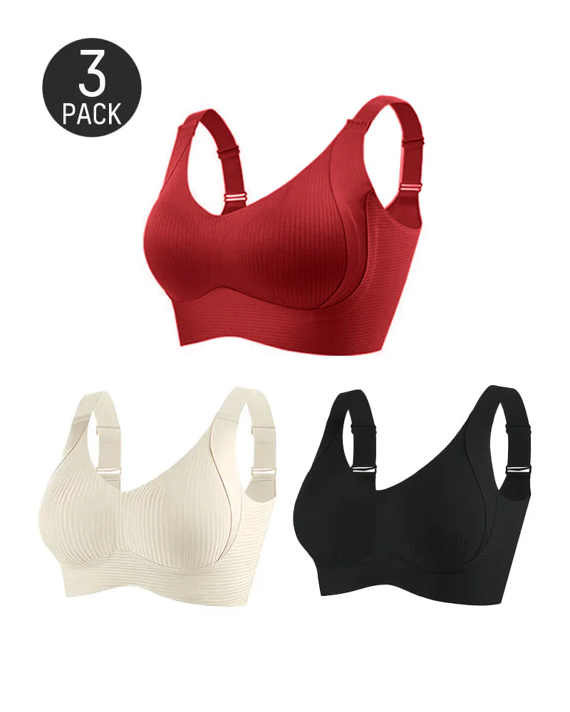 Emilie's Boutique ™ Solid Color Four Rows Adjustable Wireless Women's Bra