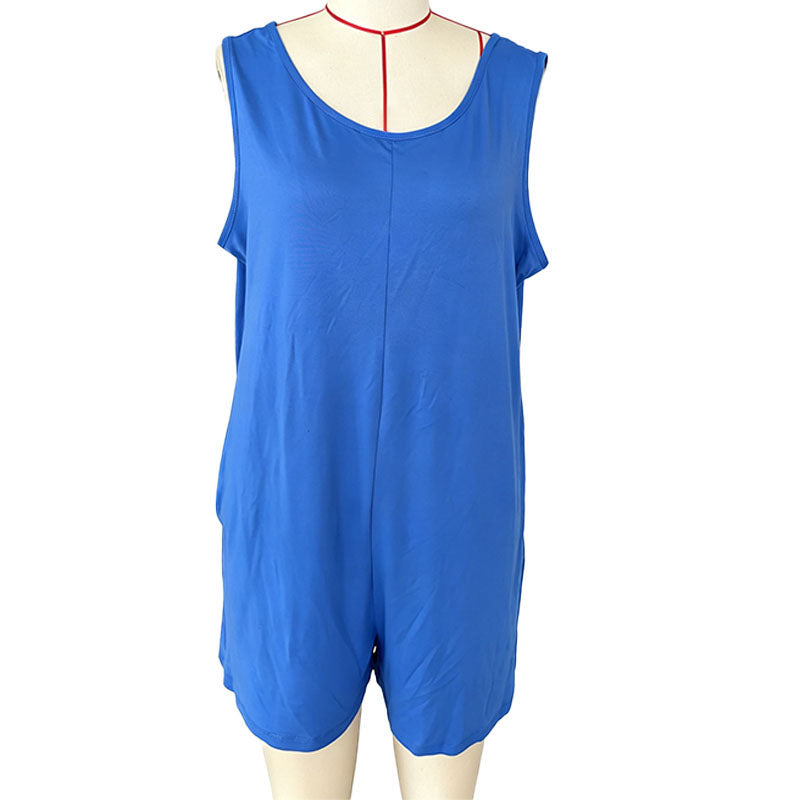 Emilie's Boutique ™ Loose sleeveless pocket jumpsuit