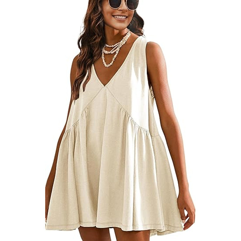 Emilie's Boutique ™  V-Neck Loose-Fit Sleeveless Dress