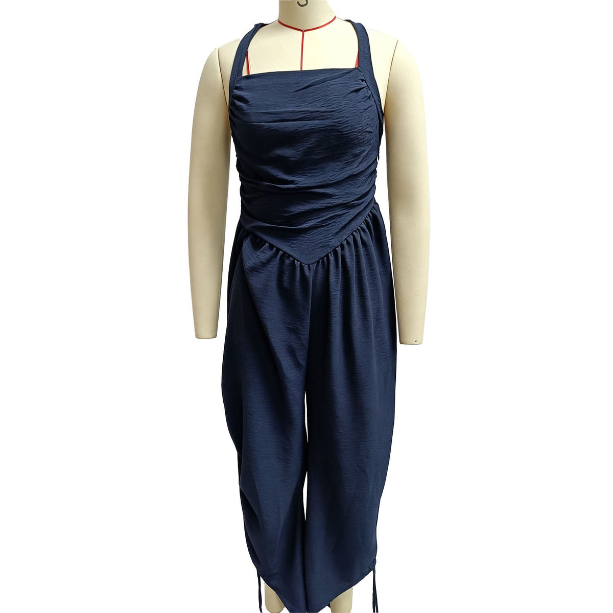Emilie's Boutique ™ Square-neck back-tie loose harem jumpsuit