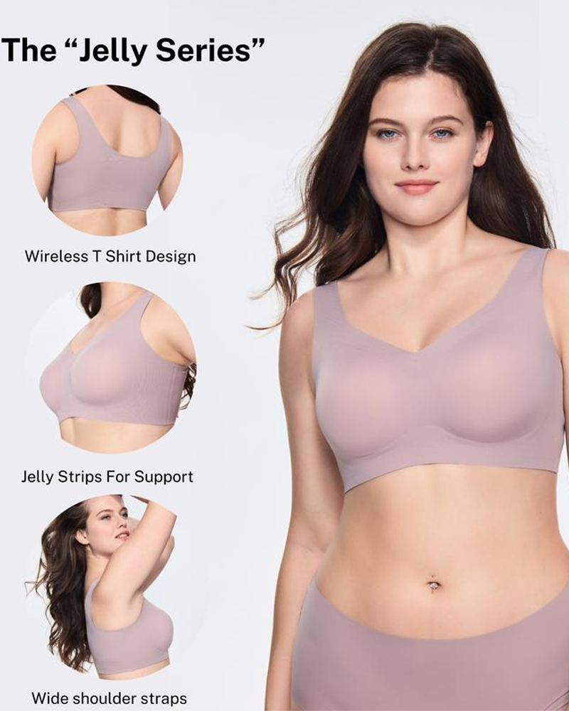Emilie's Boutique ™ Comfort & Support Jelly Wireless Full Cups T-Shirt Bra