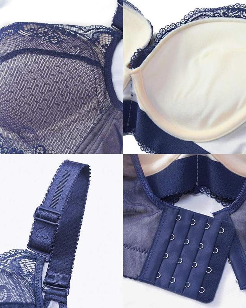 Emilie's Boutique ™ Comfort Floral Padded Push Up Lace Bras