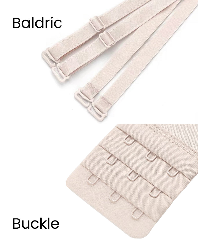 Emilie's Boutique ™ [2-Pack] Full Support Non-Slip Convertible Bandeau Bra