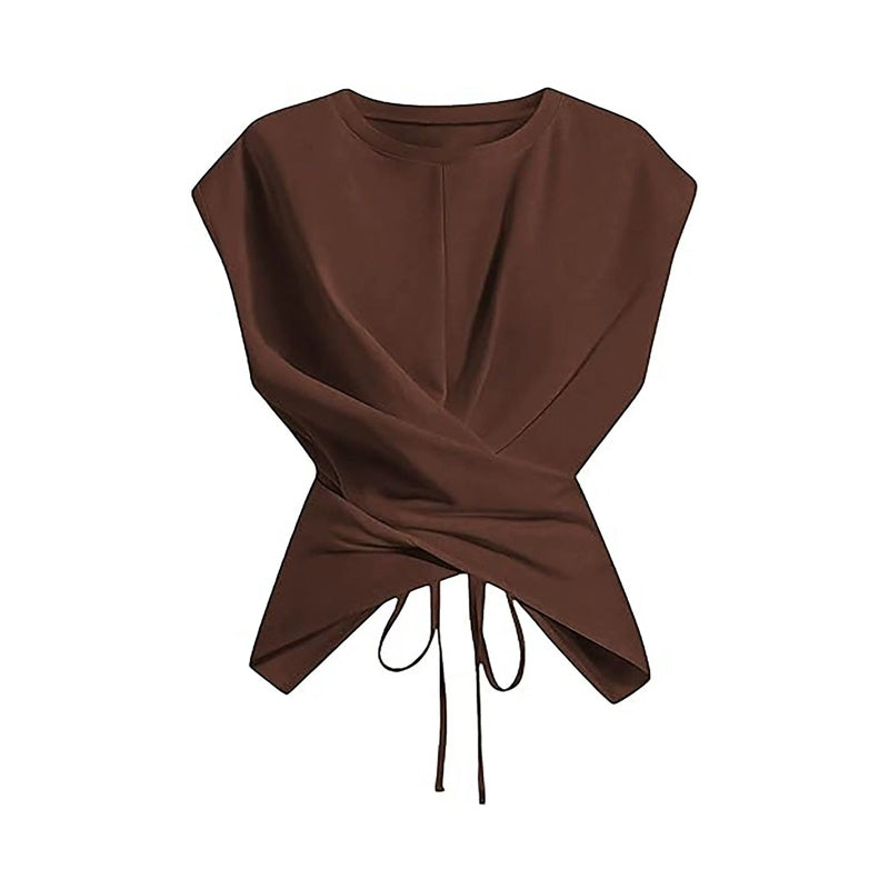Emilie's Boutique ™ Casual crossover wrap sleeveless top