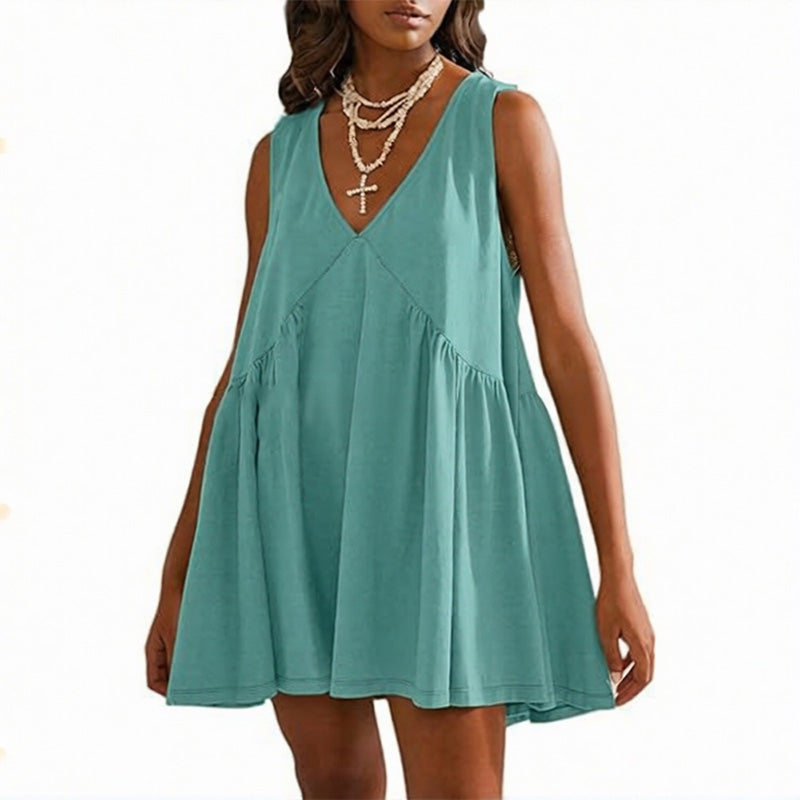 Emilie's Boutique ™  V-Neck Loose-Fit Sleeveless Dress