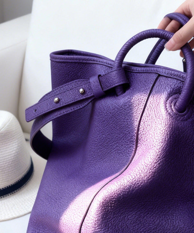 Emilie's Boutique ™ Purple Calf Leather Tote Bag