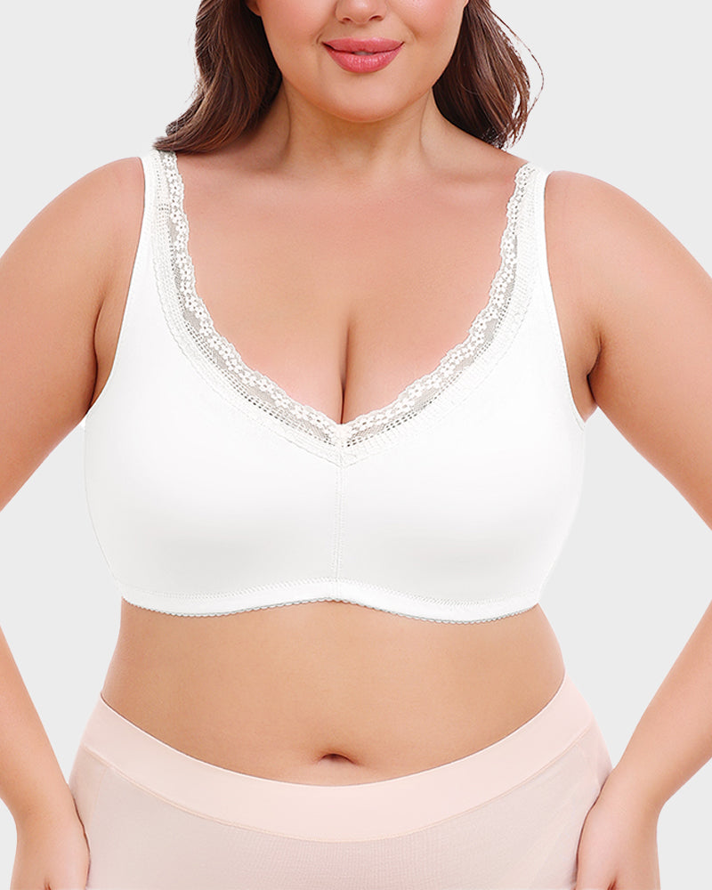Emilie's Boutique ™ Full Coverage Lace Trim Minimizer Bra