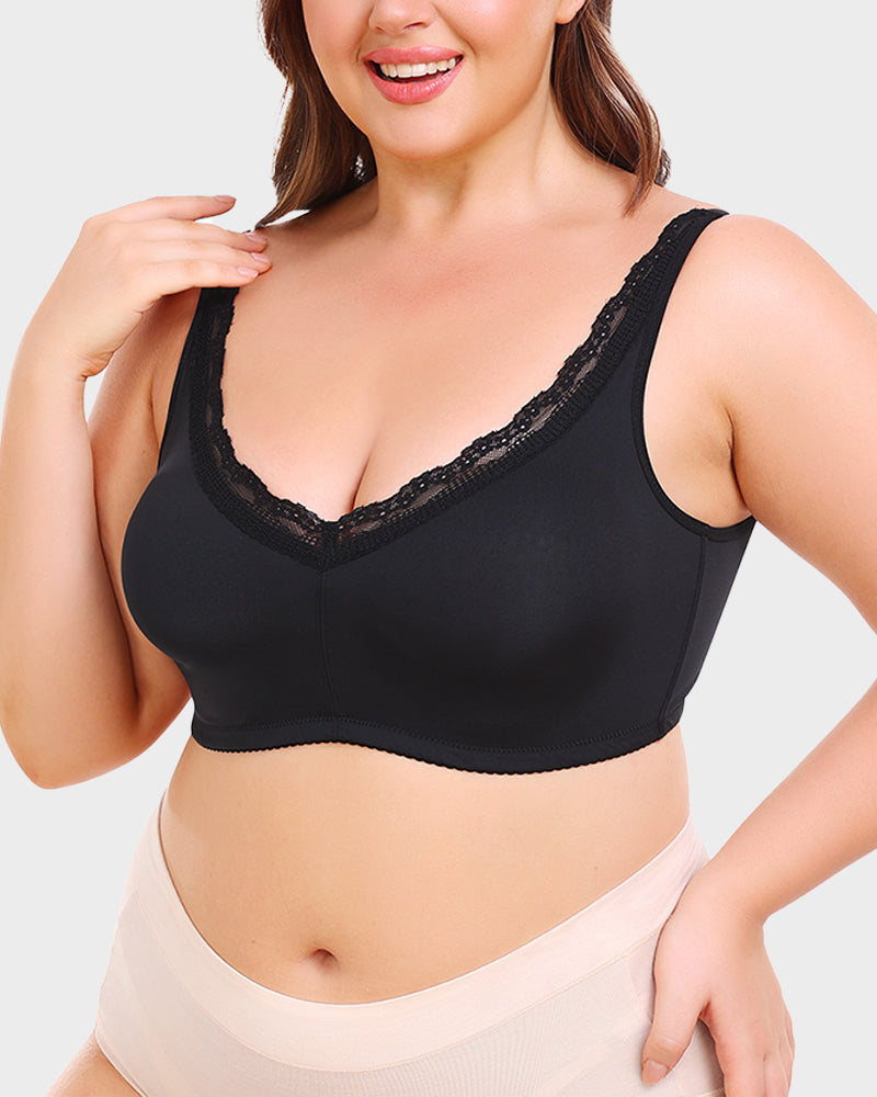 Emilie's Boutique ™ Full Coverage Lace Trim Minimizer Bra