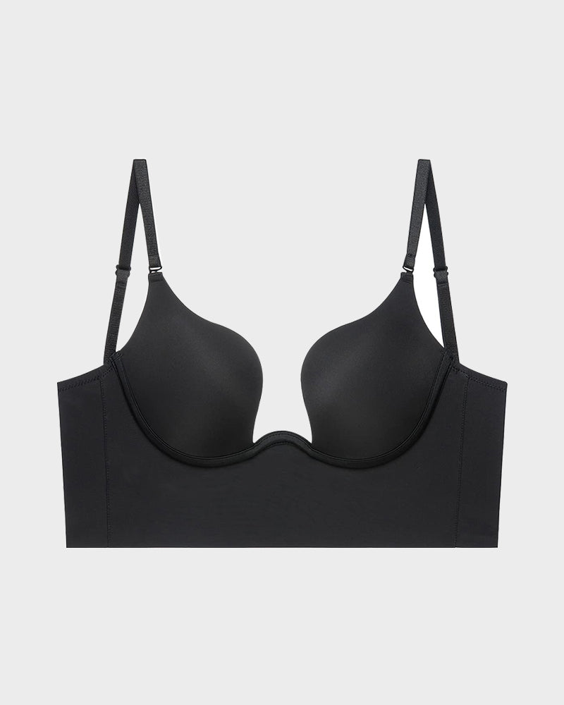 Emilie's Boutique ™ [2 Pack]Low Back Secret Plunge Bra - Black+Beige