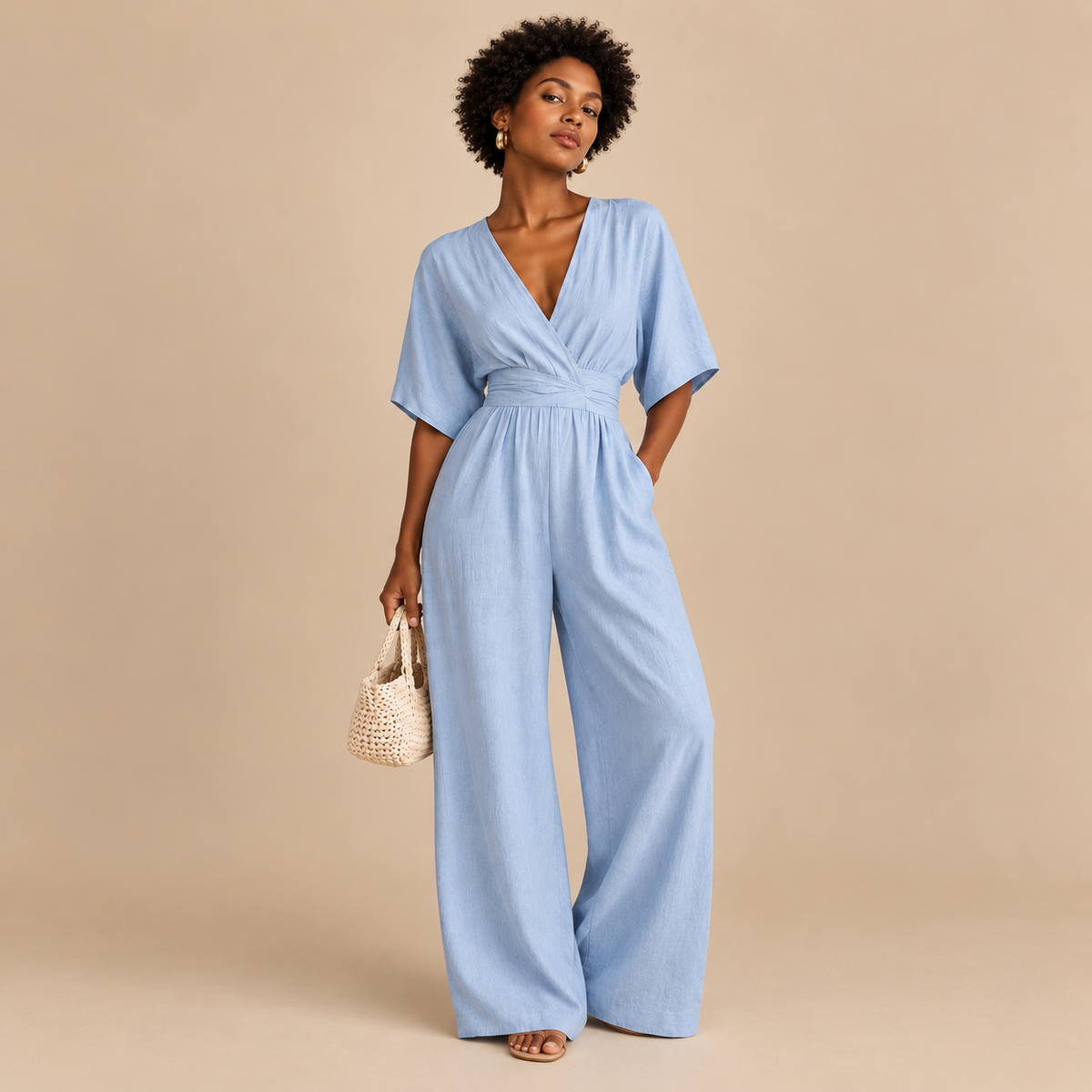 Emilie's Boutique ™ High Waist Wide Leg Jumpsuit