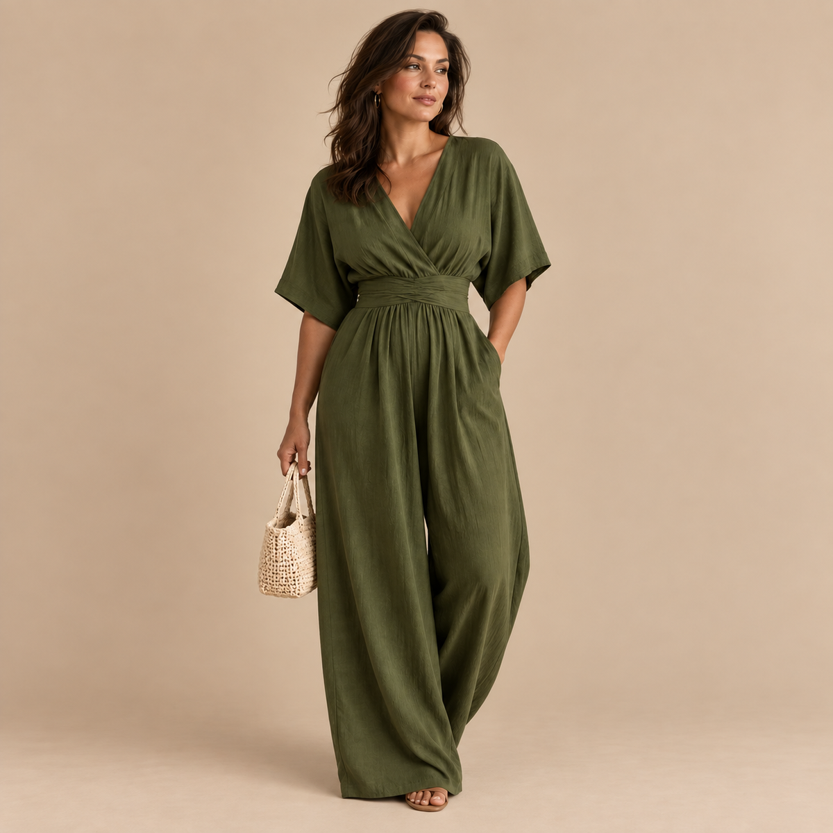 Emilie's Boutique ™ High Waist Wide Leg Jumpsuit