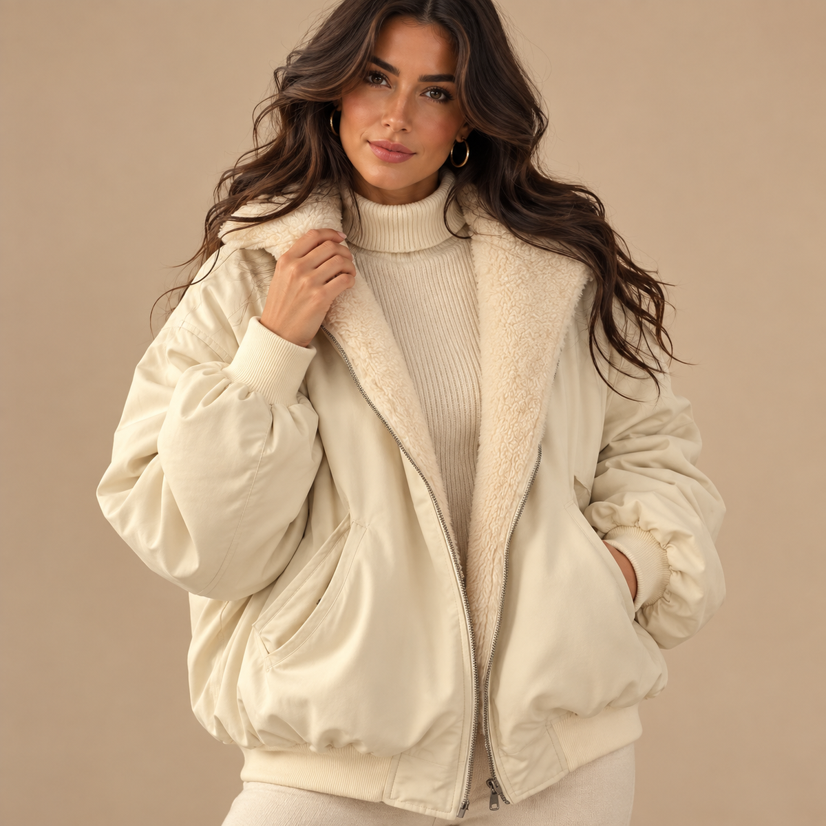 Emilie's Boutique ™  Oversized Cozy Plush -lined Jacket