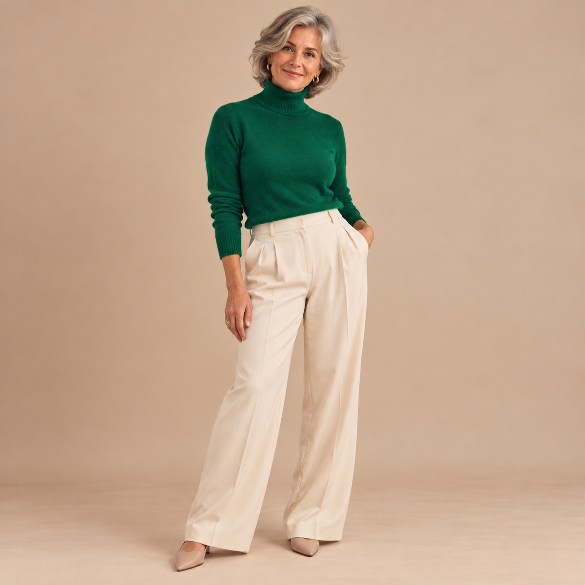Emilie's Boutique ™ 100% Merino Wool Turtleneck Long Sleeve Pullovers