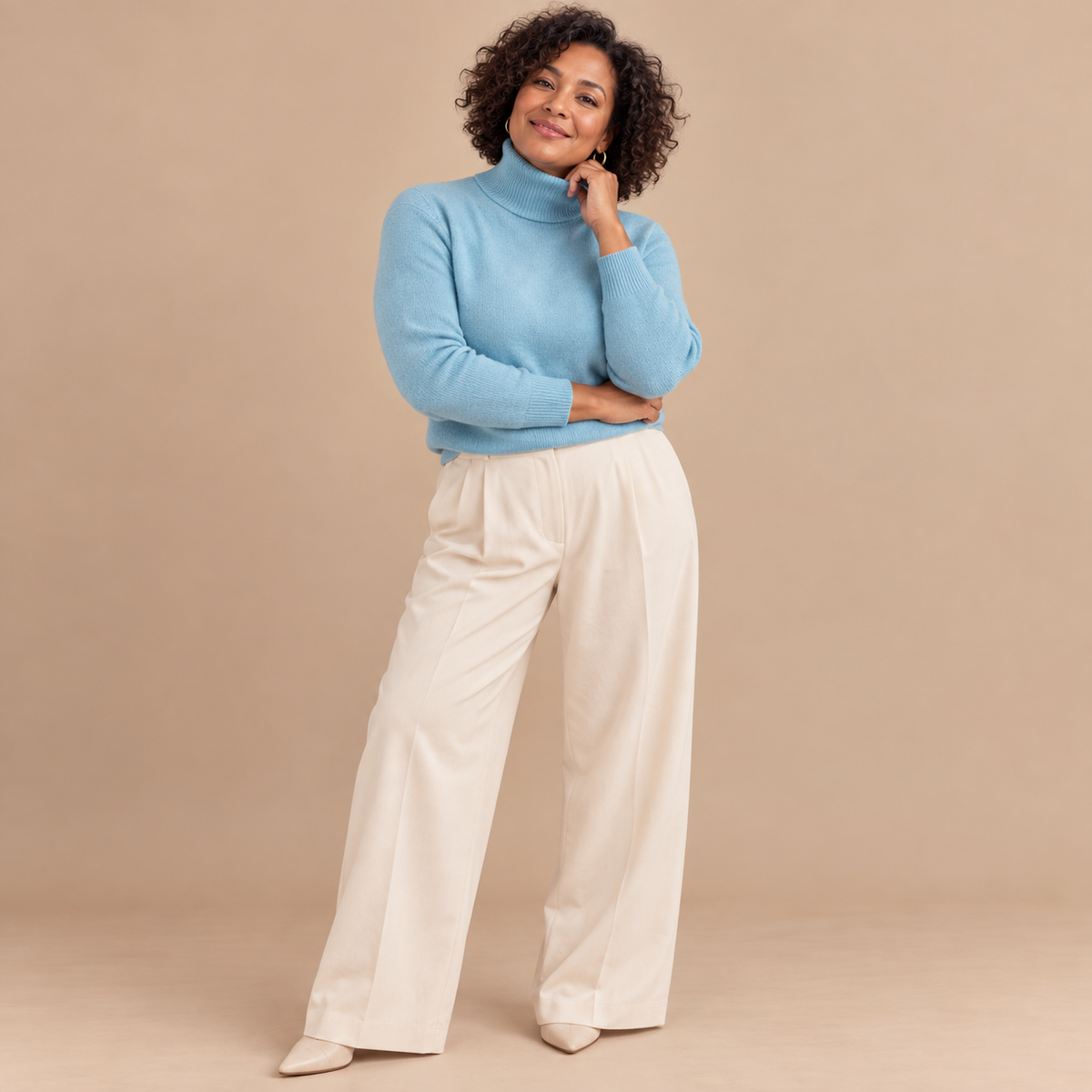 Emilie's Boutique ™ 100% Merino Wool Turtleneck Long Sleeve Pullovers