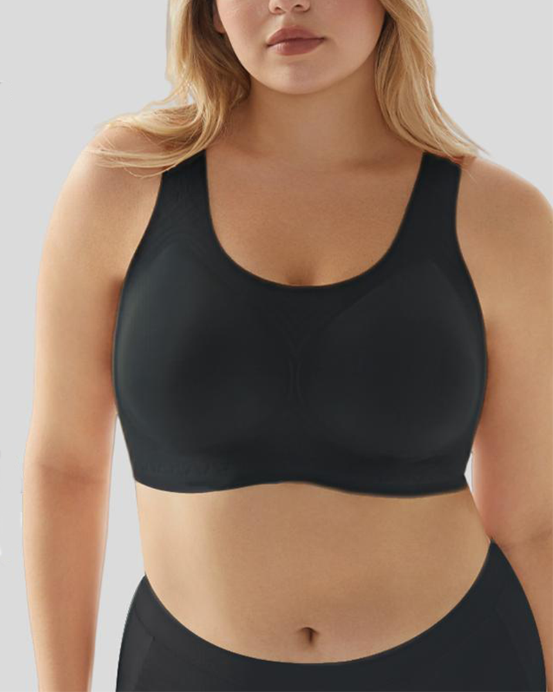 Emilie's Boutique ™ Seamless and Wireless Magic-uplifting Full Coverage Fixed Padding Sports Bra