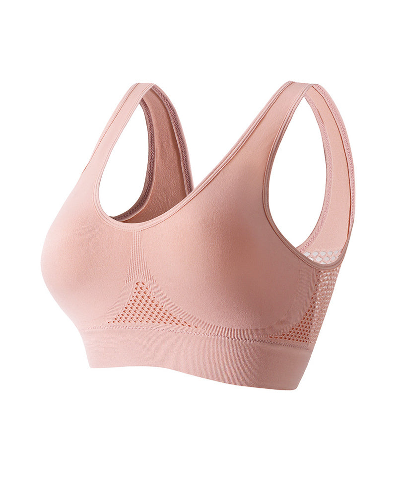 Emilie's Boutique ™ Casual Seamless Elastic Band Removable Pads Integrated Sports Bra