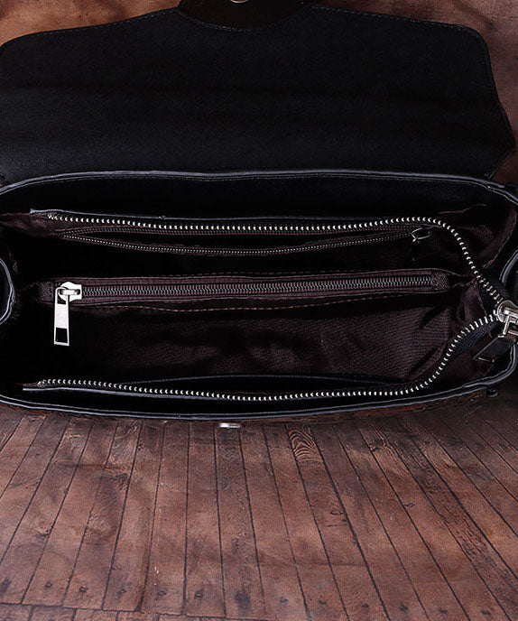 Emilie's Boutique ™ Retro Embossing Paintings Calf Leather Bag