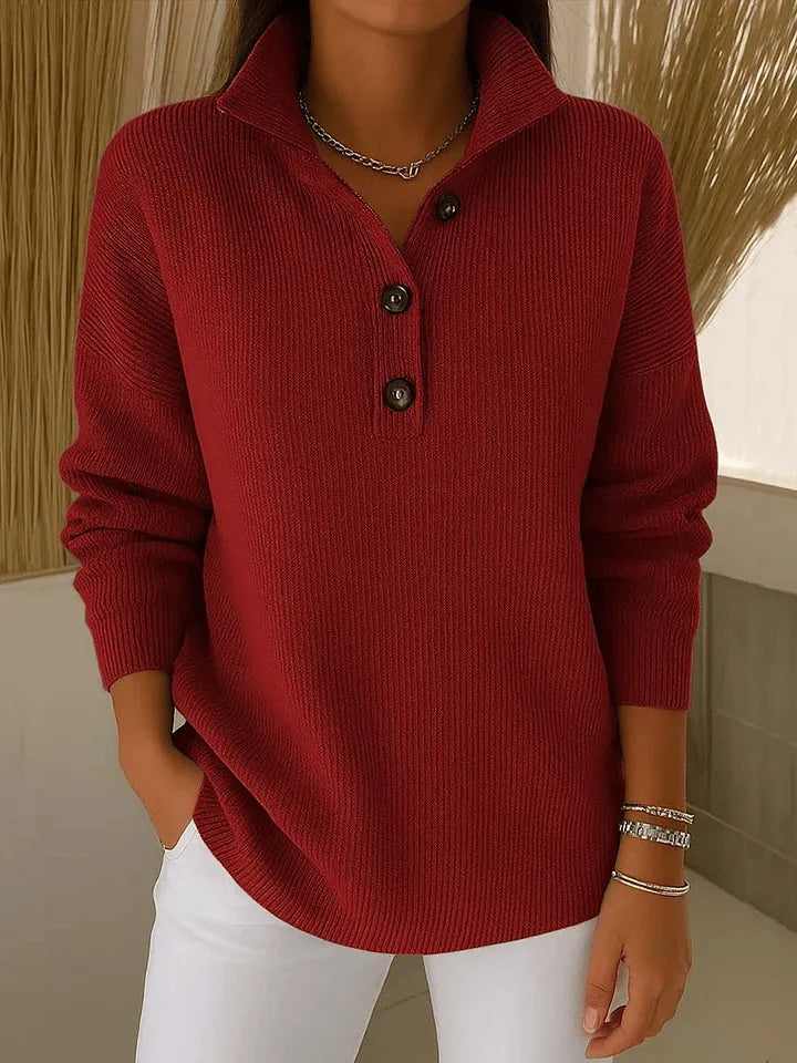 Emilie's Boutique ™ V-Neck Polo Sweater
