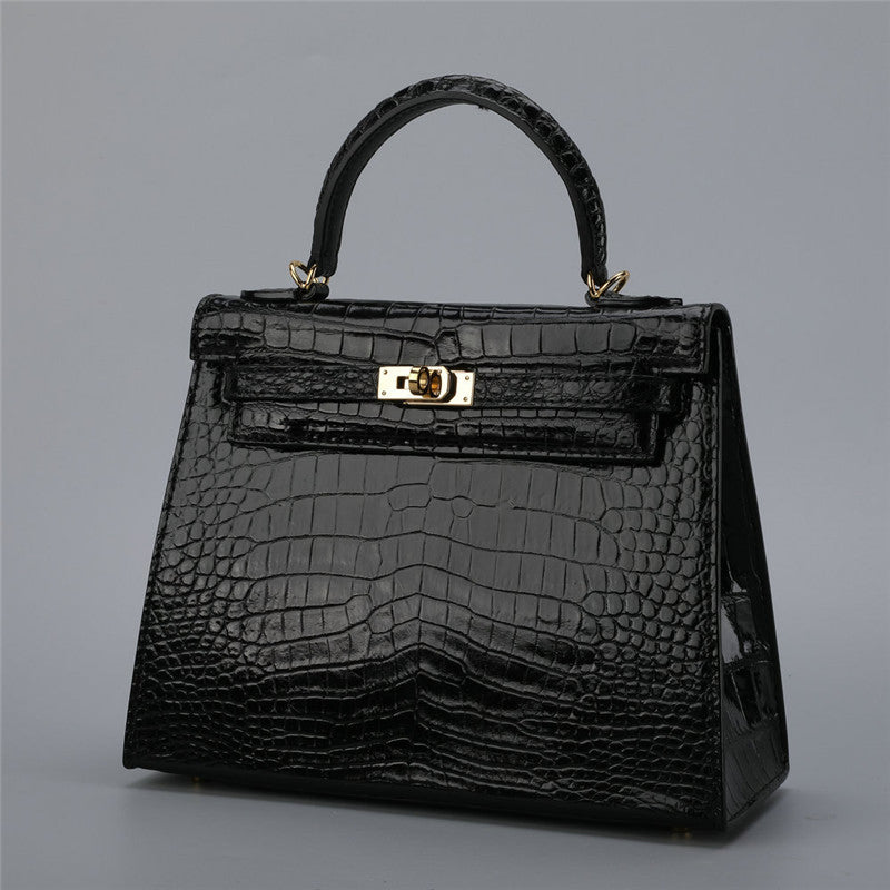 RC85 Genuine Leather Alligator Handbag Real Luxury Custom Logo Manufacturer Crocodile Women Wholesale Leather Handbags