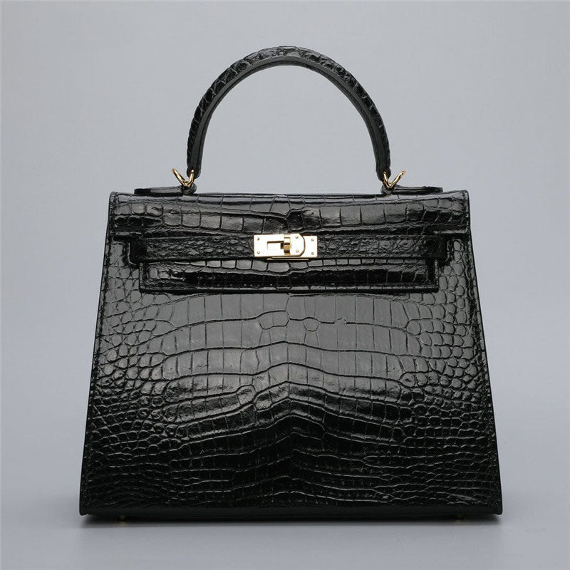 RC85 Genuine Leather Alligator Handbag Real Luxury Custom Logo Manufacturer Crocodile Women Wholesale Leather Handbags