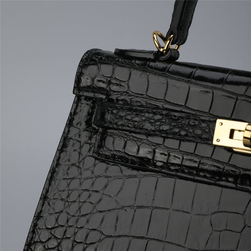 RC85 Genuine Leather Alligator Handbag Real Luxury Custom Logo Manufacturer Crocodile Women Wholesale Leather Handbags