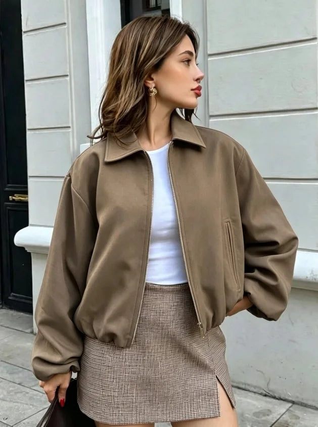 Emilie's Boutique ™  color zipper baseball jersey