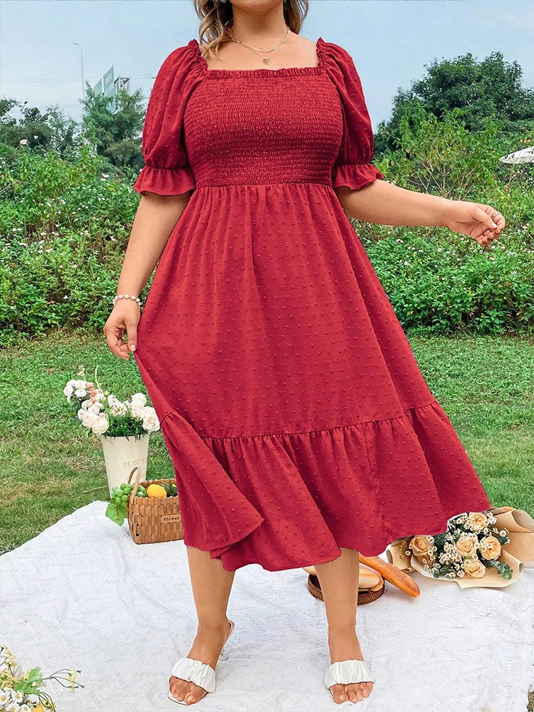 Emilie's Boutique ™ Solid-color back-tie dress.