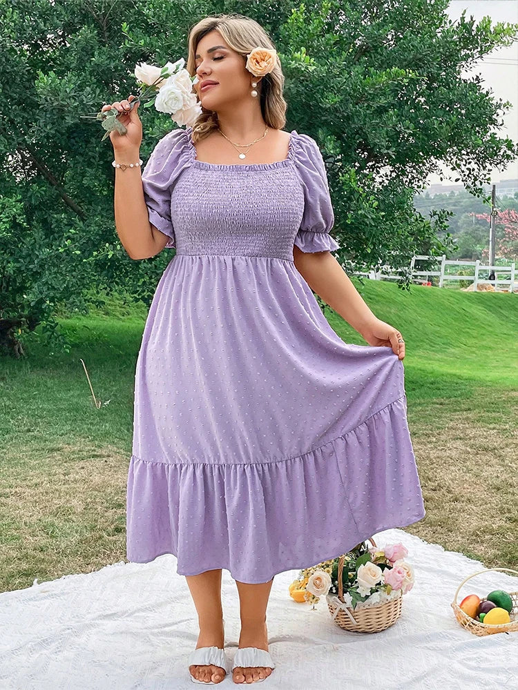 Emilie's Boutique ™ Solid-color back-tie dress.