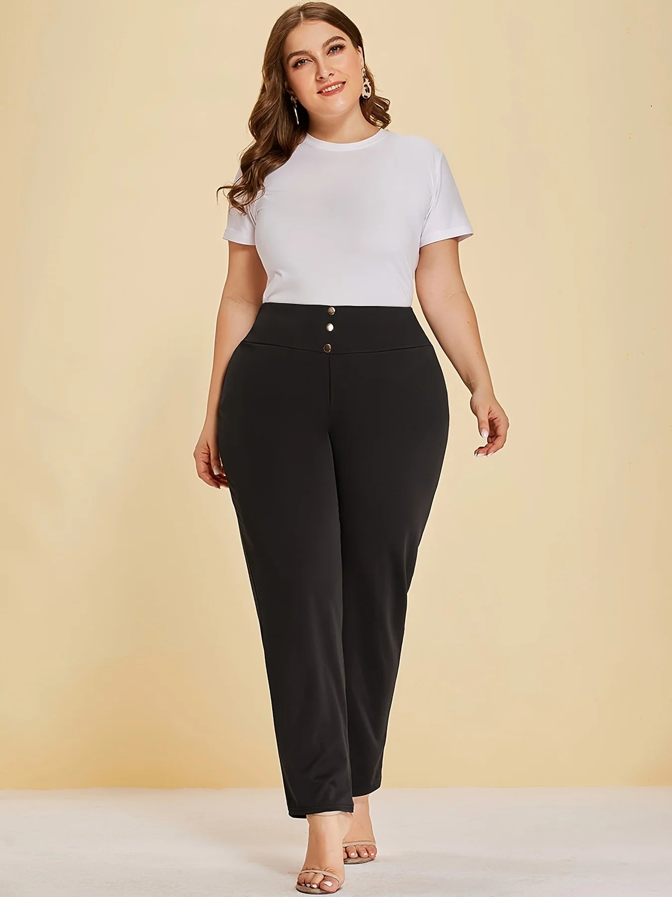 Emilie's Boutique ™ Straight-Leg Pants with Slit Design