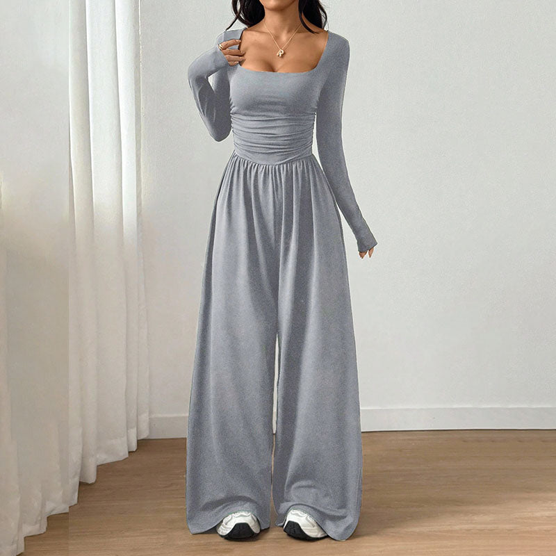 Emilie's Boutique ™ long sleeves wide-leg jumpsuit