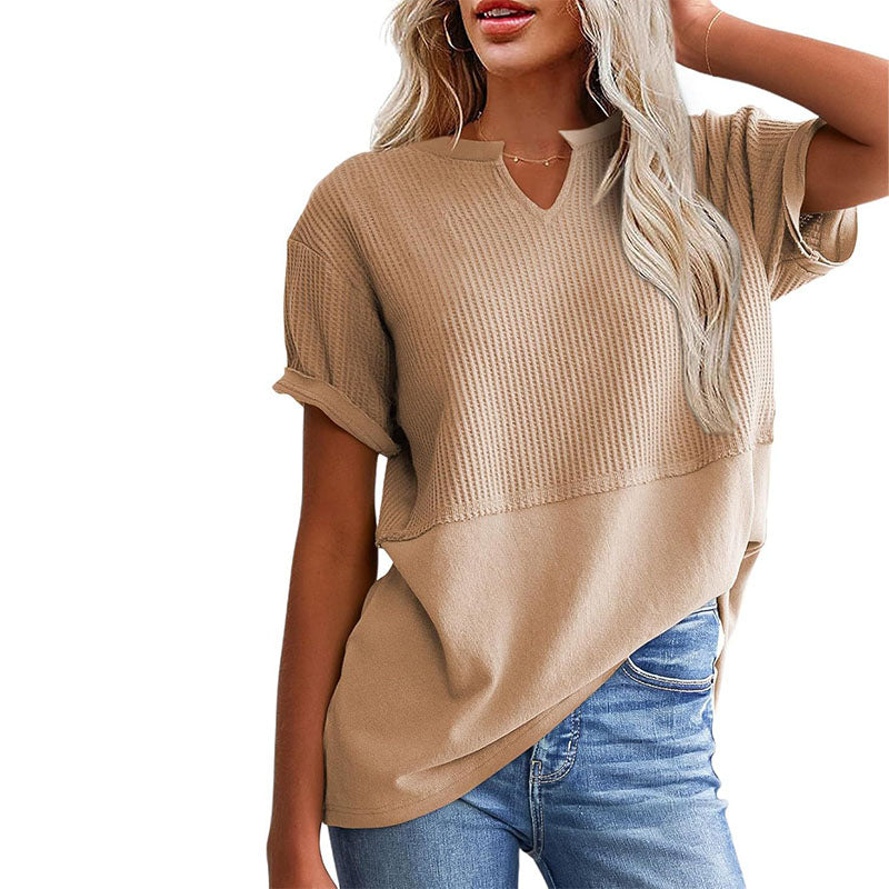 Emilie's Boutique ™ Short Sleeve V Neck Casual Top
