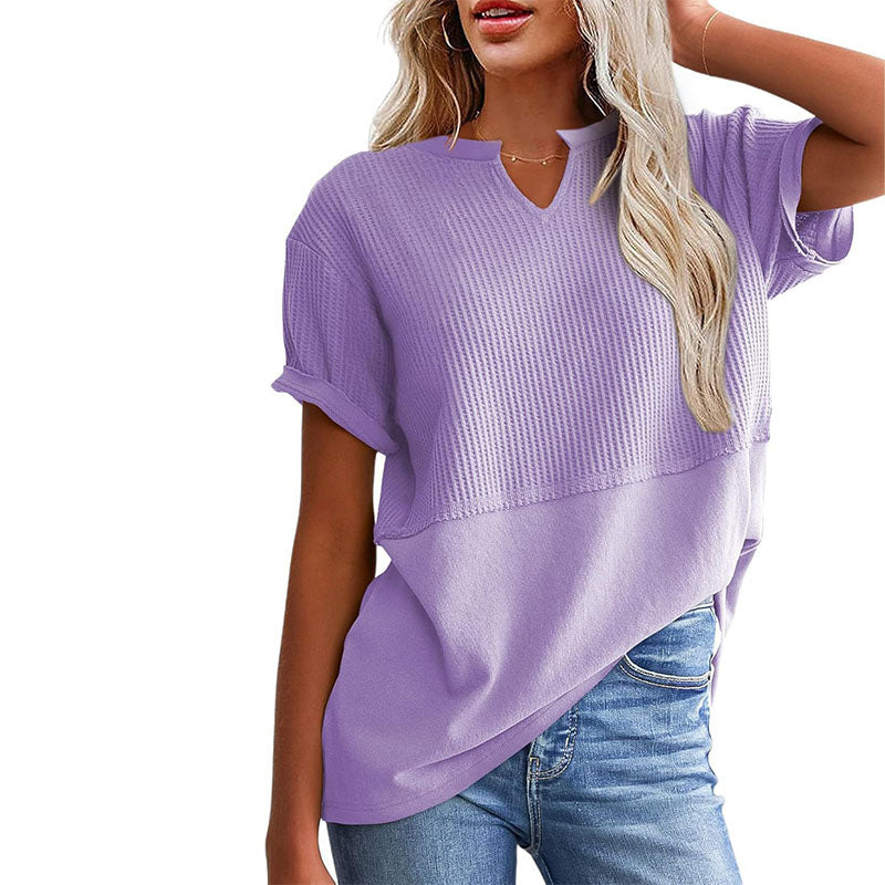 Emilie's Boutique ™ Short Sleeve V Neck Casual Top