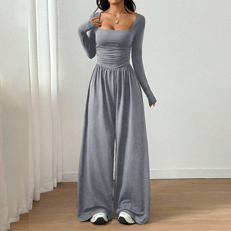 Emilie's Boutique ™ long sleeves wide-leg jumpsuit