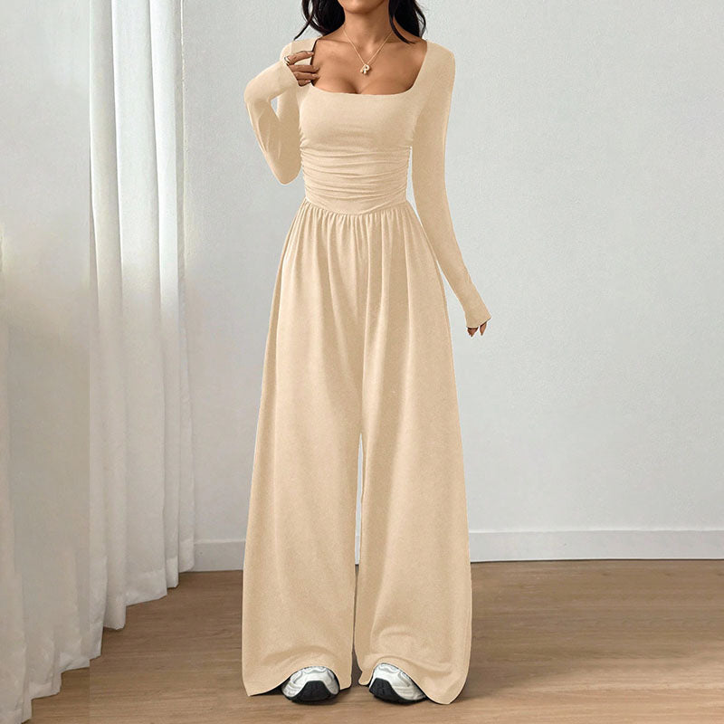 Emilie's Boutique ™ long sleeves wide-leg jumpsuit
