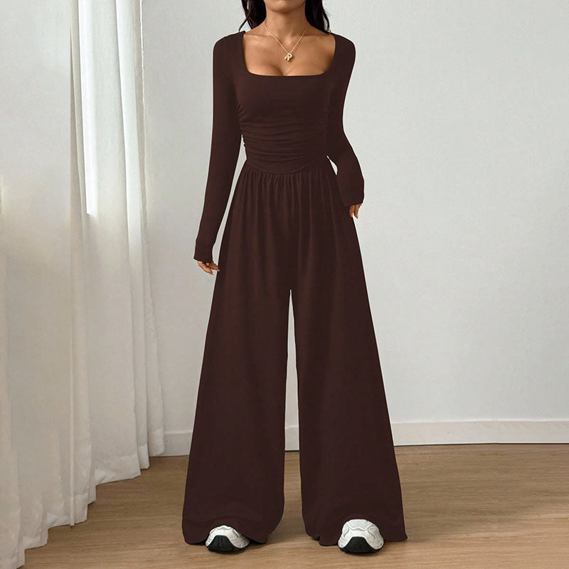 Emilie's Boutique ™ long sleeves wide-leg jumpsuit