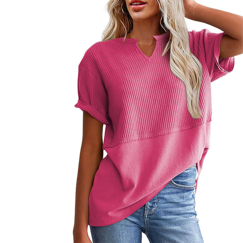Emilie's Boutique ™ Short Sleeve V Neck Casual Top