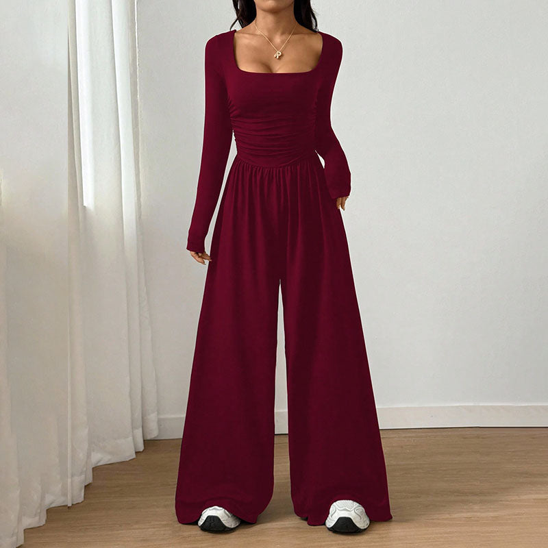 Emilie's Boutique ™ long sleeves wide-leg jumpsuit
