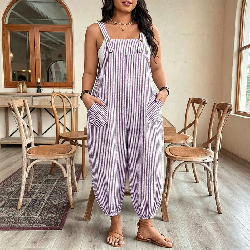 Emilie's Boutique ™ Plus-size casual printed camisole jumpsuit